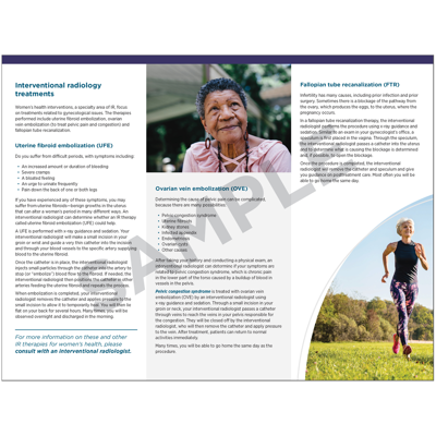 IR and women's health brochure